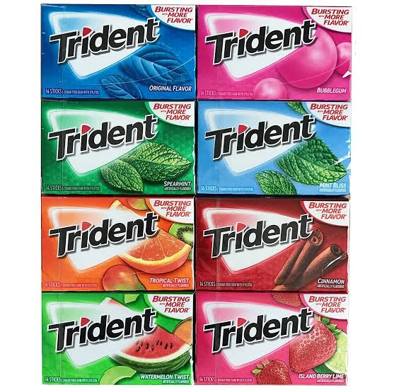 Trident gums pack of 4