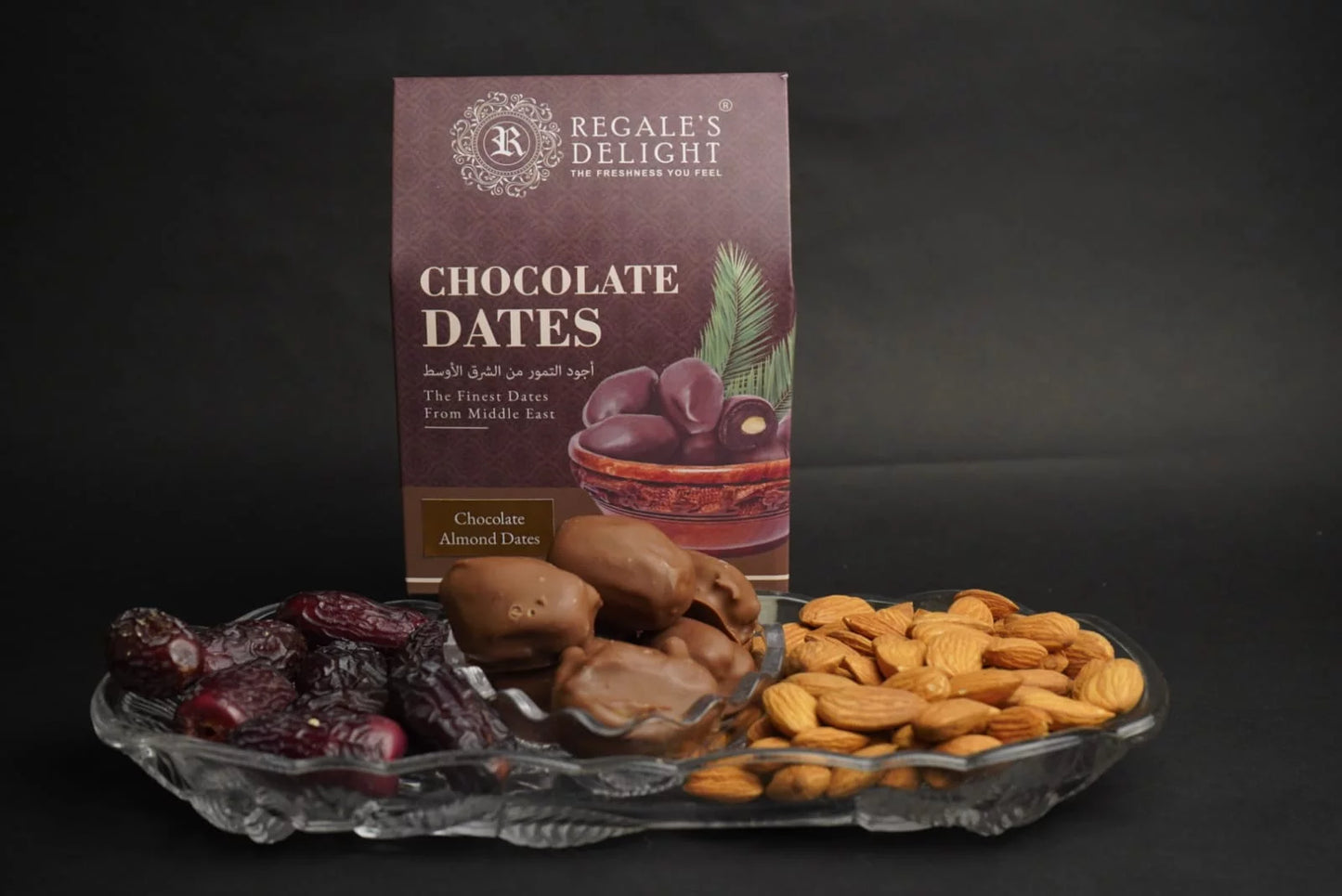 Chocolate dates | almond dates | stuffed | Regales Delight